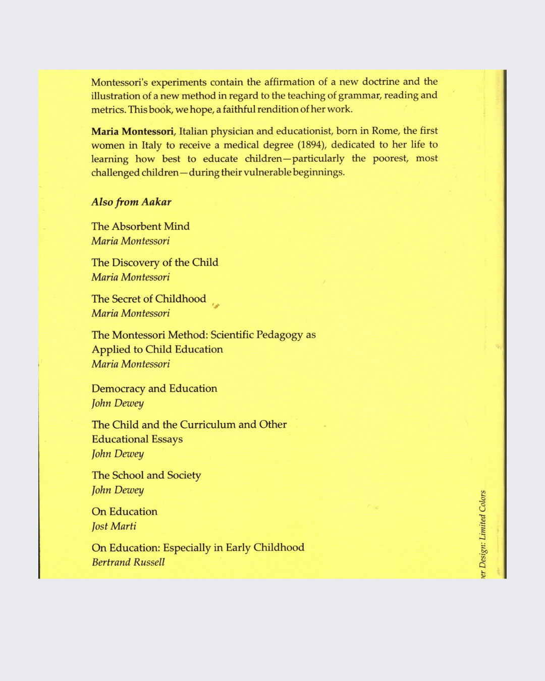 The Montessori Elementary Material
