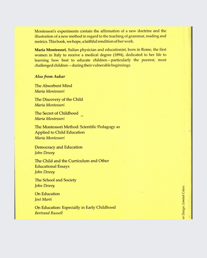 The Montessori Elementary Material