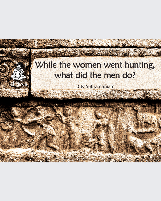 While the women went hunting, what did the men do?