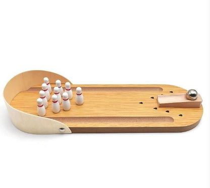 Wooden Mini Desk Top BOWLING GAME